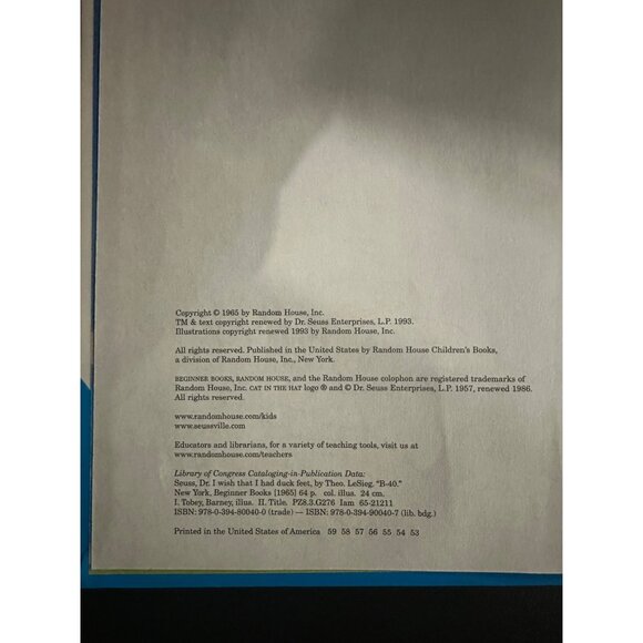 Dr. Seuss 4 Book bundle vintage cat in the hat foot book and children’s books - Picture 13 of 16